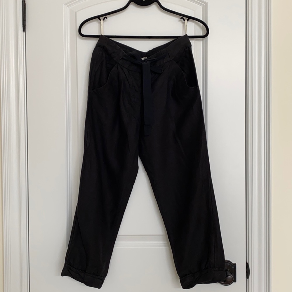 Wilfred Black Linen Pants
